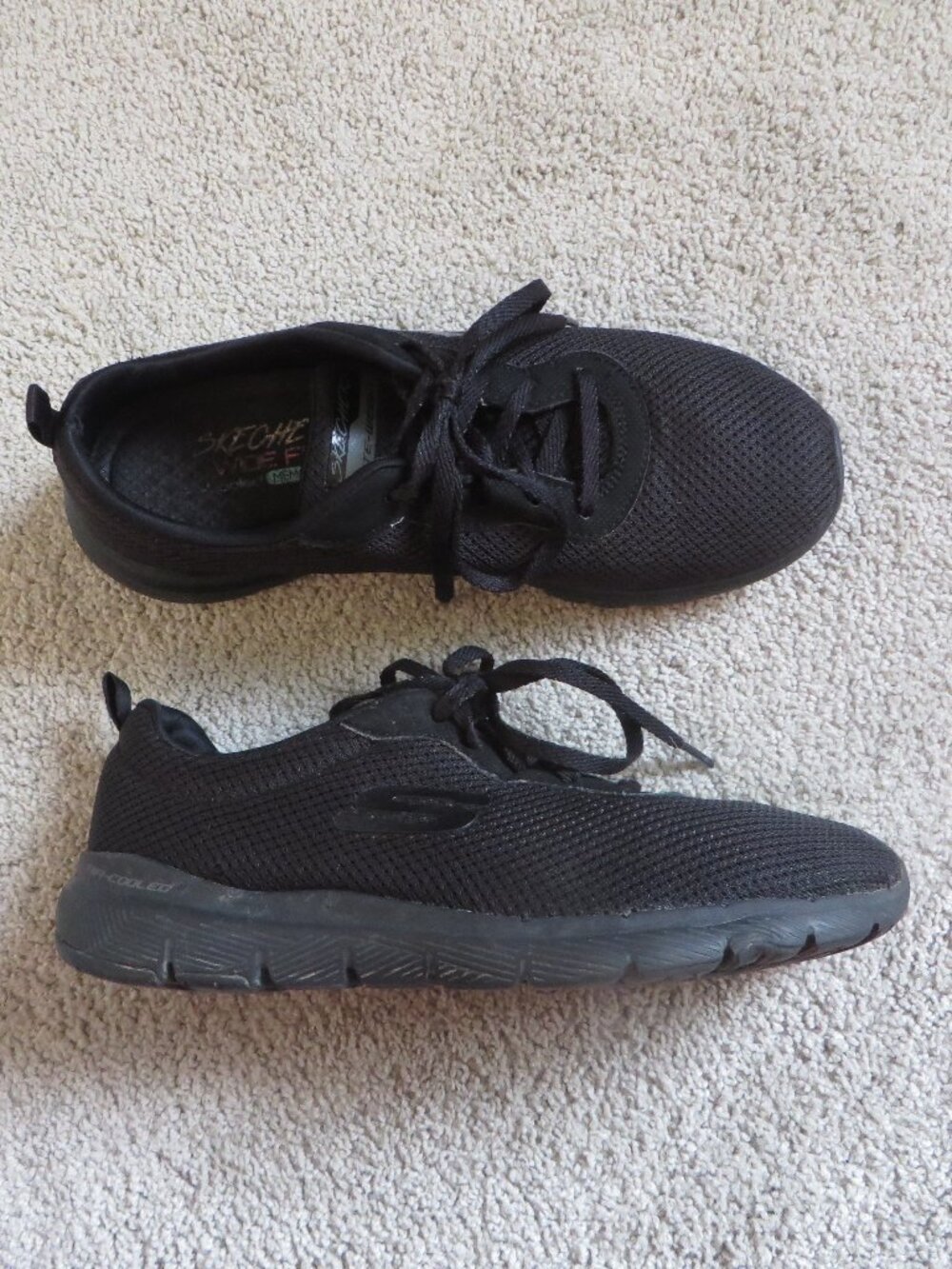 Skechers flex appeal 3.0 womens shoes size 8 black #13070W